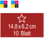 Block mit Leimbindung, 14,8 cm x 6,2 cm, 10 Blatt, 4/4 farbig beidseitig bedruckt