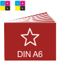 Broschüre mit Ringösen, Endformat DIN A6 quer, 128-seitig