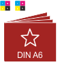 Broschüre mit Ringösen, Endformat DIN A6 quer, 8-seitig