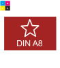 Flyer DIN A8 Quer (7,4 cm x 5,2 cm), einseitig bedruckt